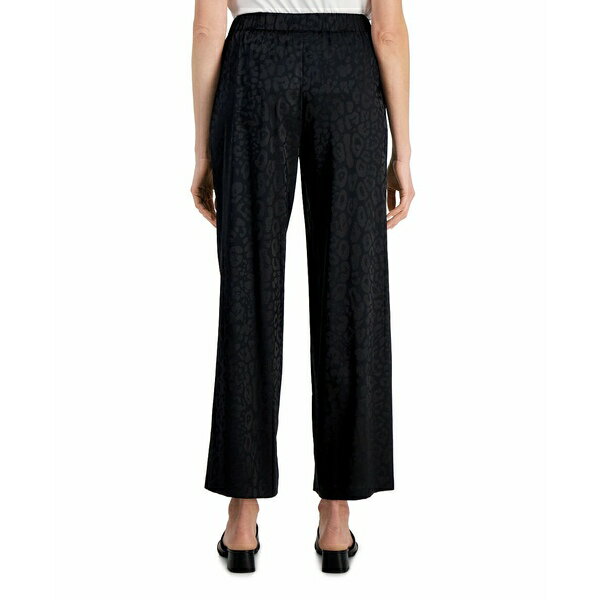 ジェイエムコレクション レディース カジュアルパンツ ボトムス Women 039 s Satin Jacquard Wide-Leg Pants, Created for Macy 039 s Deep Black