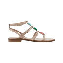 }[NtBbV[ fB[X T_ V[Y Women's Yessah Almond Toe Strappy Casual Sandals Light Natural - Faux Leather - Polyurethane