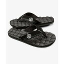 ボルコム サンダル メンズ ボルコム メンズ サンダル シューズ Men's Recliner Flip-Flop Sandal Extra Grippy Shoe Black Whit