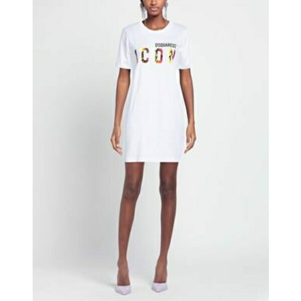 【送料無料】 ディースクエアード レディース ワンピース トップス Mini dresses White