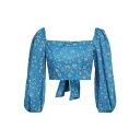 【送料無料】 アンジュナ レディース Tシャツ トップス Tops Blue(4)