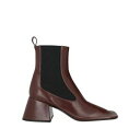 【送料無料】 ジル・サンダー レディース ブーツ シューズ Ankle boots Brown