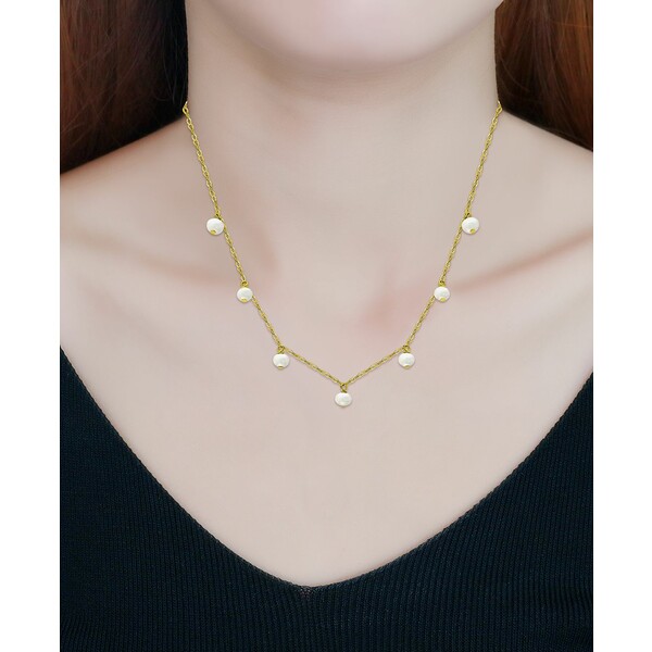 Wj xj[j fB[X lbNXE`[J[Ey_ggbv ANZT[ Cultured Freshwater Pearl (5mm) Dangle Collar Necklace, 16