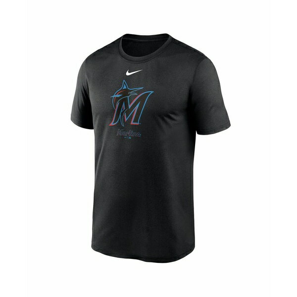 ナイキ レディース Tシャツ トップス Men's Black Miami Marlins Team Arched Lockup Legend Performance T-shirt Black