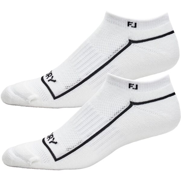 フットジョイ メンズ 靴下 アンダーウェア FootJoy Women's ProDry Low-Cut Golf Socks 2 Pack White