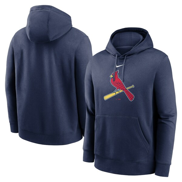 ナイキ メンズ パーカー・スウェットシャツ アウター St. Louis Cardinals Nike Alternate Logo Club Pullover Hoodie Navy