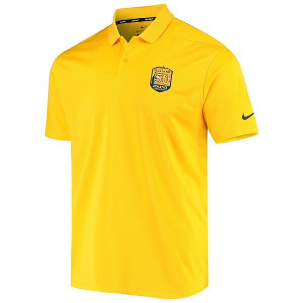 ナイキ メンズ ポロシャツ トップス Oakland Athletics Nike Golf 50th Anniversary Performance Polo Gold