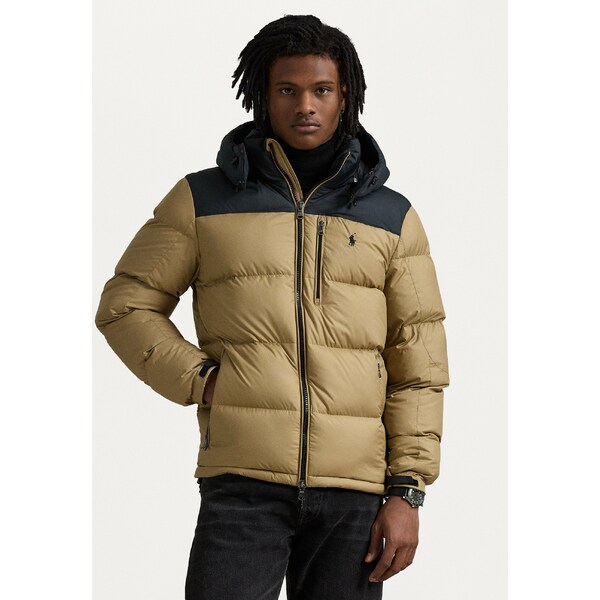 ラルフローレン メンズ ジャケット&ブルゾン アウター THE GORHAM COLOR-BLOCKED DOWN JACKET - Down jacket - desert khaki/black