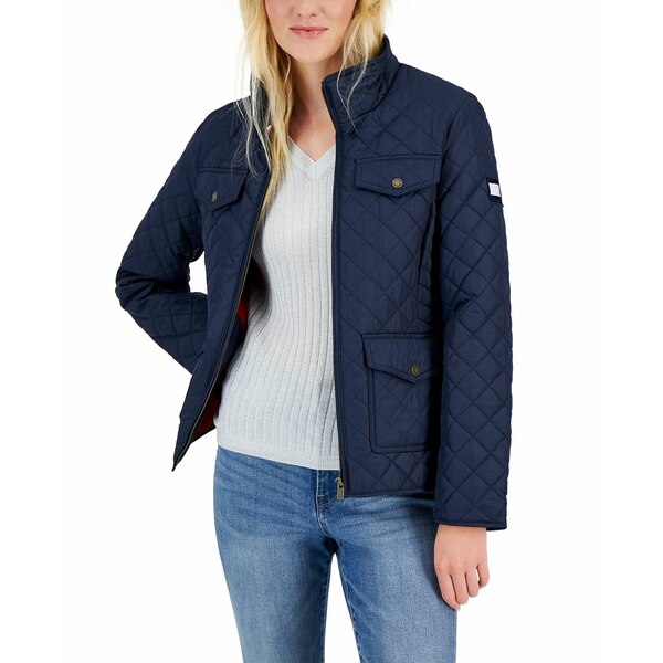 トミー ヒルフィガー レディース ジャケット&ブルゾン アウター Women's Quilted Zip-Up Jacket Sky Captain