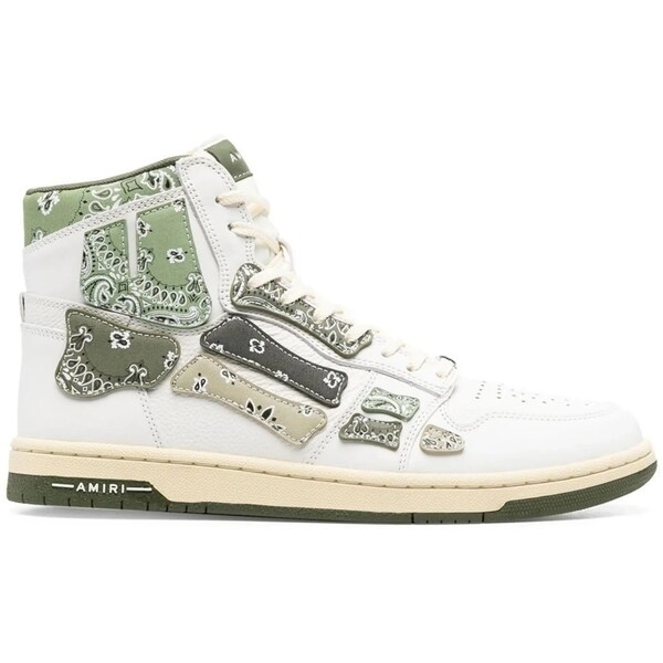 AMIRI アミリ メンズ スニーカー 【AMIRI Skel Top Hi Bandana White Olive】 サイズ US_9(27.0cm) Whi...