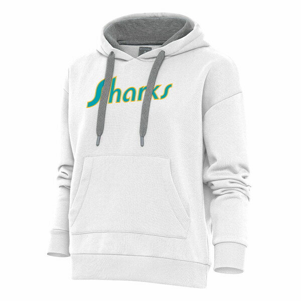 ƥ ǥ ѡåȥ  San Jose Sharks Antigua Women's Special Edition 2.0 Victory Pullover Hoodie White