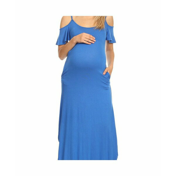 ۥ磻ȥޡ ǥ ԡ ȥåץ Maternity Lexi Maxi Dress Royal Blue
