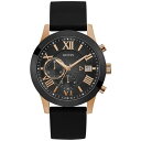 QX Y rv ANZT[ Men's Black Silicone Strap Watch 45mm Black