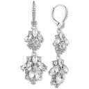 }PbT fB[X sAXCO ANZT[ Crystal Cluster Double Drop Earrings Silver