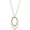 ラッキーブランド メンズ ネックレス・チョーカー アクセサリー Two-Tone Double-Teardrop Pendant Necklace, 30