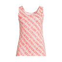 ランズエンド レディース カットソー トップス Women's Petite Cotton Tank Top Crisp peach bias tie dye print