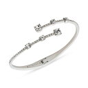 ジバンシー メンズ ブレスレット・バングル・アンクレット アクセサリー Crystal Pavé Bypass Bangle Bracelet Silver