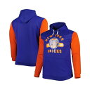 ファナティクス メンズ パーカー・スウェットシャツ アウター Men's Branded Blue and Orange New York Knicks Big and Tall Bold Attack Pullover Hoodie Blue, Orange