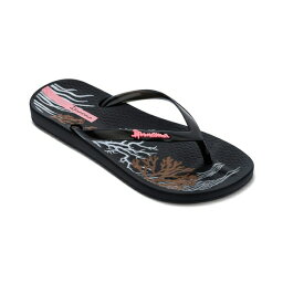 イパネマ レディース サンダル シューズ Ana Glossy Slip-On Printed Flip Flop Sandals Black