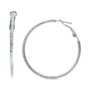 Wj xj[j fB[X sAXCO ANZT[ Twist Hoop Earrings in Sterling Silver or 18k Gold Plate Over Sterling Silver, 40mm, Created for Macy's Silver