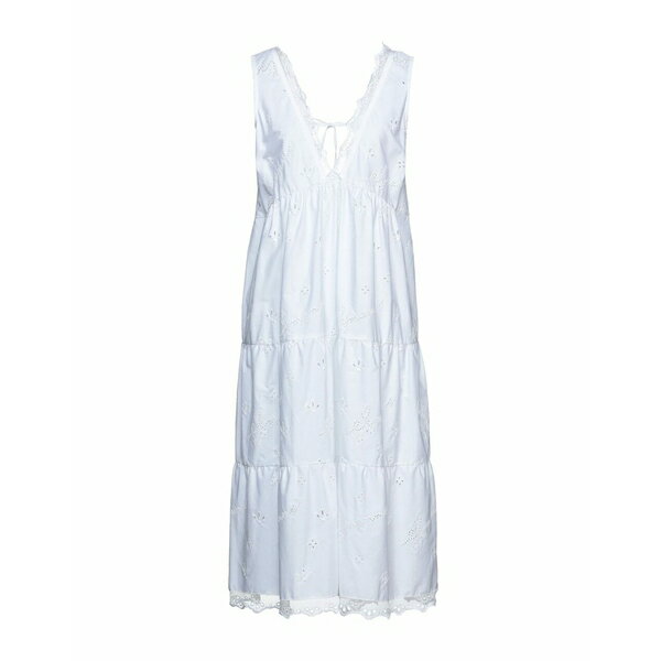 【送料無料】 エルマンノ シェルヴィーノ レディース ワンピース トップス Midi dresses White