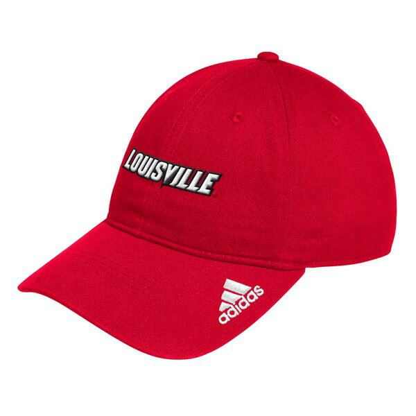アディダス メンズ 帽子 アクセサリー Louisville Cardinals adidas Locker Room Wordmark Slouch Adjustable Hat Red