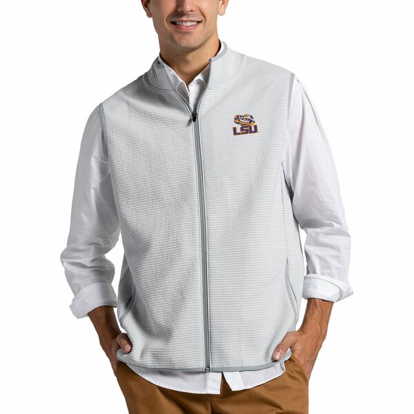 リーグカレッジエイトウェア メンズ ジャケット&ブルゾン アウター LSU Tigers League Collegiate Wear Summit FullZip Vest Gray