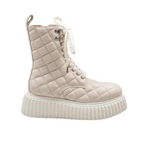 エージーエル レディース ブーツ シューズ Quilted Leather Softy Lowboot Ankle Boot In Chalk Color ..