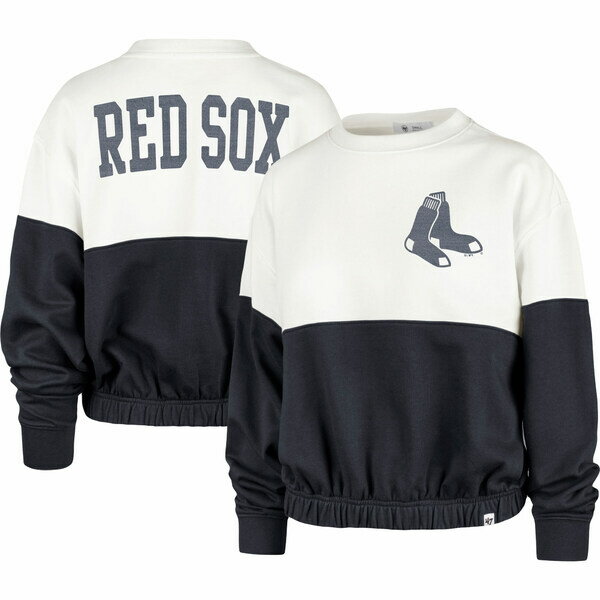 եƥ֥ ǥ ѡåȥ  Boston Red Sox '47 Women's Take Two Bonita Pullover Sweatshirt White/Navy