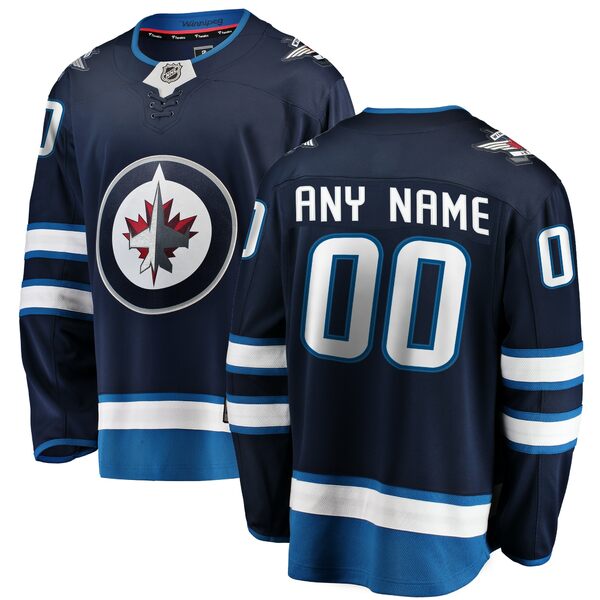 եʥƥ  ˥ե ȥåץ Winnipeg Jets Fanatics Branded Home Breakaway Custom Jersey Blue