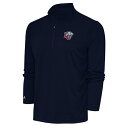 アンティグア メンズ パーカー・スウェットシャツ アウター Liberty Flames Antigua Tribute QuarterZip Pullover Top Navy