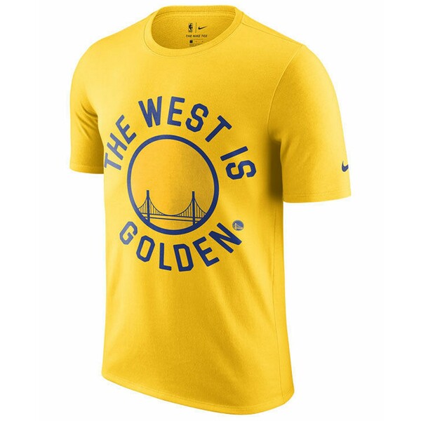 ナイキ メンズ Tシャツ トップス Men's Golden State Warriors Hardwood Classic Slogan T-Shirt Yellow
