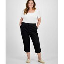スタイルアンドコー レディース カジュアルパンツ ボトムス Plus Size Comfort Capri Pants, Exclusively at Macy's Deep Black