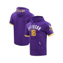 プロスタンダード メンズ シャツ トップス Men's Justin Jefferson Purple Minnesota Vikings Player Name Number Hoodie T-Shirt Purple(4)