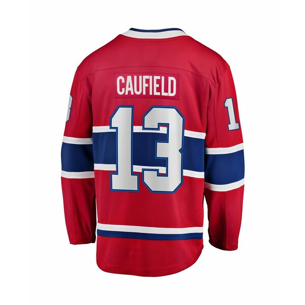 ファナティクス メンズ シャツ トップス Men's Cole Caufield Red Montreal Canadiens Home Premier Breakaway Player Jersey Red