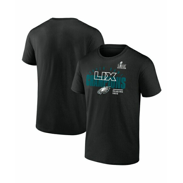 եʥƥ   ȥåץ Men's Black Philadelphia Eagles Super Bowl LIX Ch...