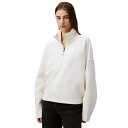 カルバンクライン レディース パーカー・スウェットシャツ アウター Women's Quarter-Zip Sweatshirt Tofu