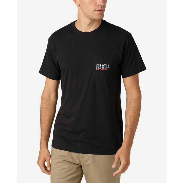 ˡ   ȥåץ Men's Triple Stack Pocket Tee Black