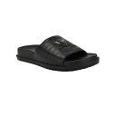 ゲス メンズ スリッポン・ローファー シューズ Men's Vesper Branded Slip On Fashion Slides Black croco(4)