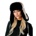 マーカスアドレール レディース 帽子 アクセサリー Women's Metallic Faux Fur Trapper Hat Hematite