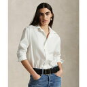 ラルフローレン レディース カットソー トップス Women's Cotton Woven Oversize Shirt White