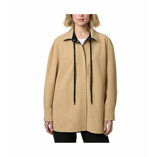 ベルナルド レディース ジャケット&ブルゾン アウター Knit Garbadine Shacket Tan