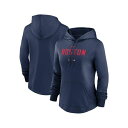 ナイキ レディース カットソー トップス Women's Navy Boston Red Sox Authentic Collection Pregame Performance Pullover Hoodie Navy