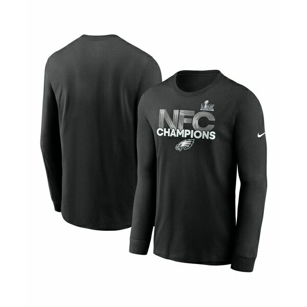 ʥ   ȥåץ Men's Black Philadelphia Eagles 2024 NFC Champions Lo...