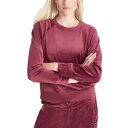 ダナ キャラン ニューヨーク レディース カットソー トップス Women's Platinum Velour Crewneck Sweatshirt Burgundy(4)
