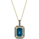 ルヴァン レディース ネックレス・チョーカー・ペンダントトップ アクセサリー Deep Sea Blue Topaz (3-9/10 ct. t.w.), Ch...
