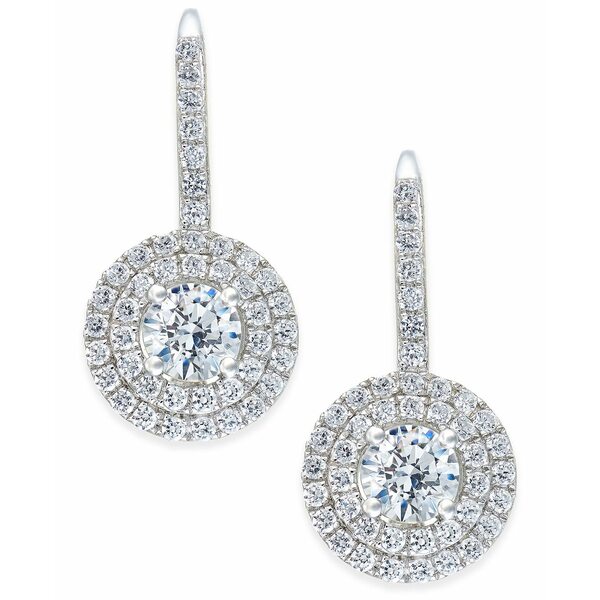 アラベッラ レディース ピアス＆イヤリング アクセサリー Cubic Zirconia Circle Cluster Drop Earrings in Sterling Silver, Created for Macy's Sterling Silver