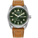 V`Y Y rv ANZT[ Eco-Drive Men's Garrison Brown Leather Strap Watch, 42mm Brown