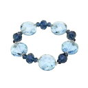 2028 fB[X uXbgEoOEANbg ANZT[ Silver-Tone Faceted Stretch Bracelet Blue