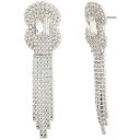 ジバンシー レディース ピアス＆イヤリング アクセサリー Silver-Tone Crystal Fringe Chandelier Earrings White